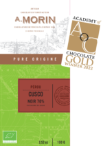 Tablette de chocolat noir Pérou Cusco 70% BIO 100g